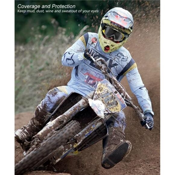 SPOSUNE Dirt Bike ATV Goggles UV400 Motorcycle Goggles for Men Women Youth - Picture 3 of 7